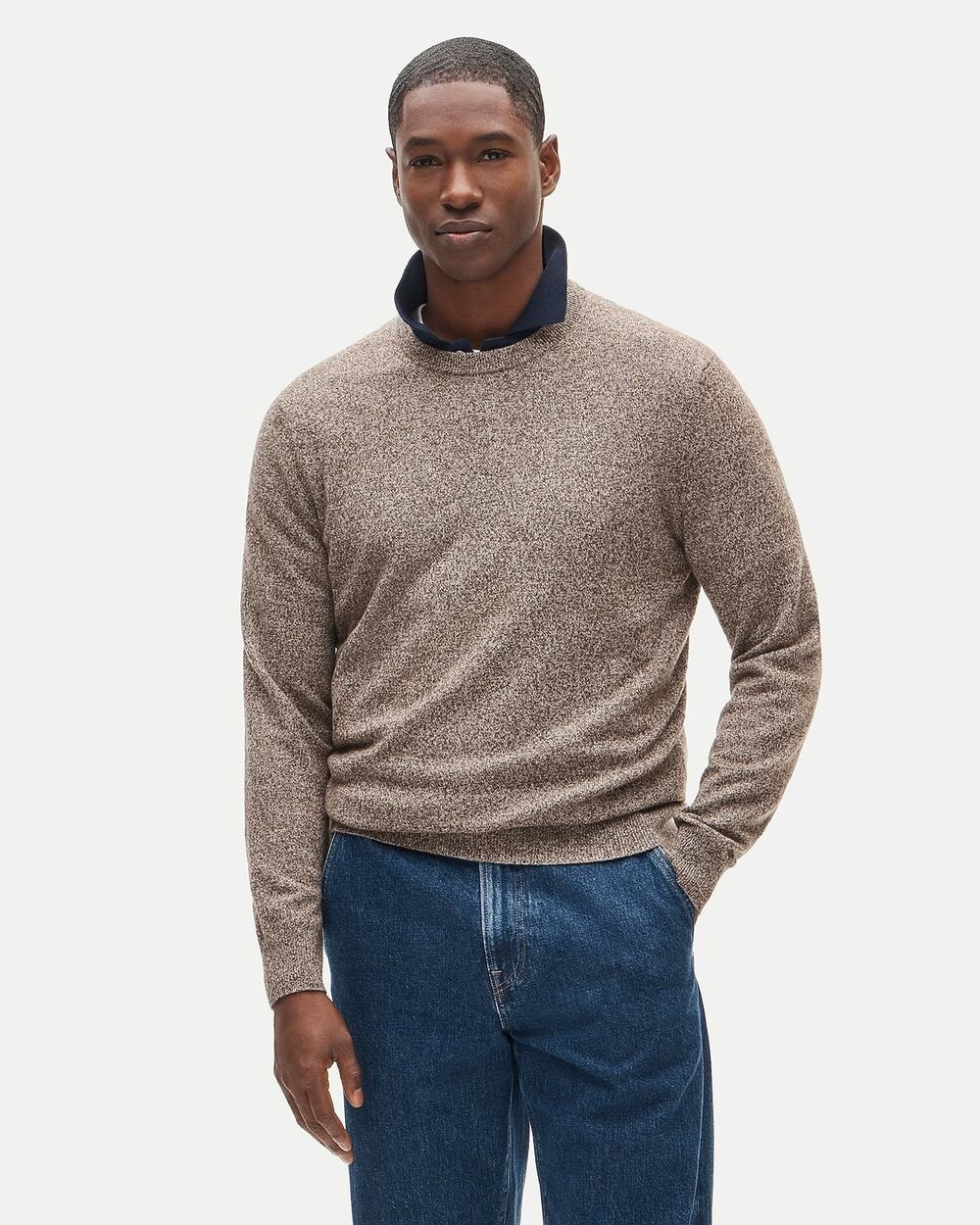 J. Crew Knit 100% Lamb's Wool Crewneck Sweater Long Sleeves Sand Size L NWT